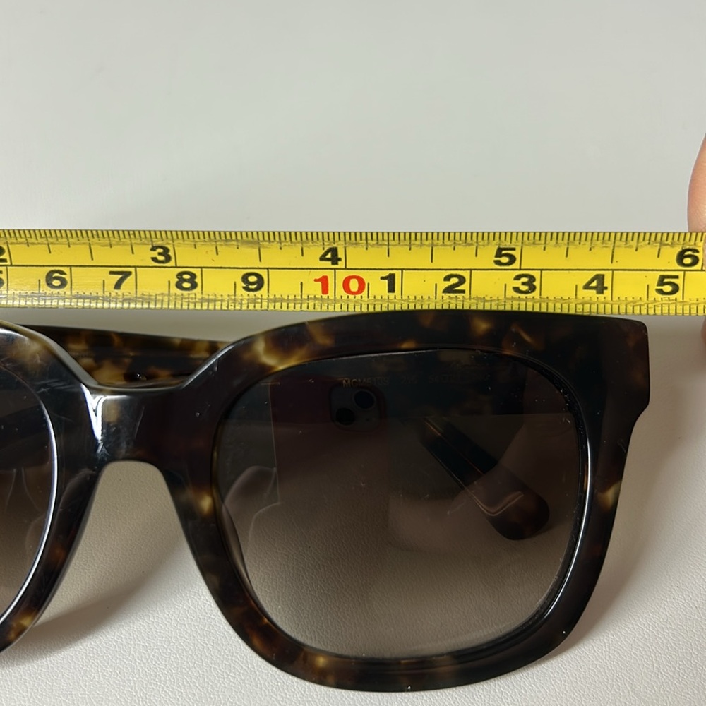 MCM Tortoiseshell Cat Eye Sunglasses with Dark Lenses & Hard Case - Picture 9 of 16